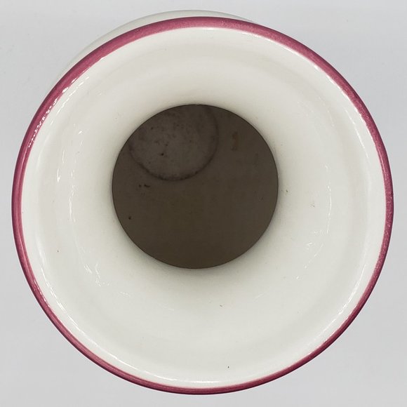 Laura Ashley Home Vintage FTD Ceramic Pink Florals & Greenery Fluted Vase - Picture 5 of 10